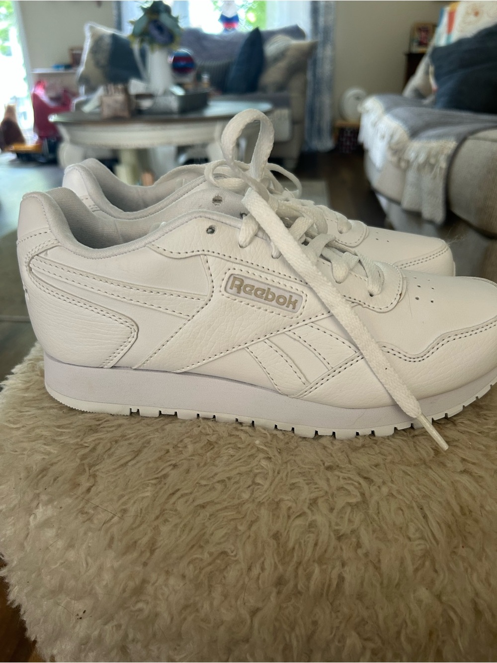 Reebok Ladies Ortholite White Classic Sneakers
